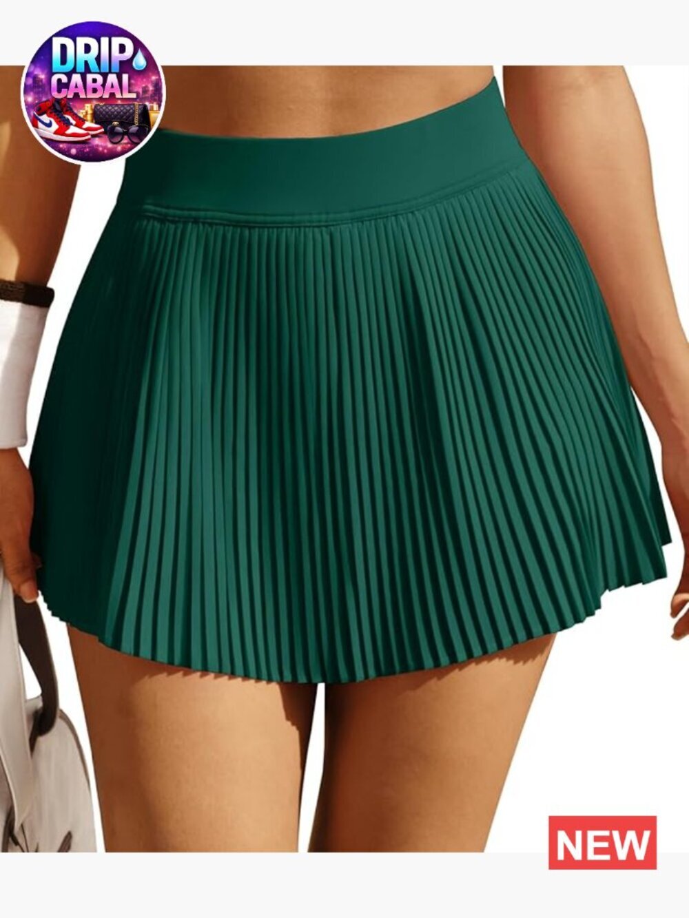 Pleated Tennis Skort with Pockets Athletic Skort High Waisted Tummy Control